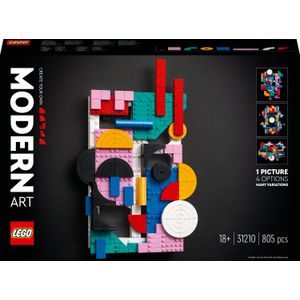 LEGO ART 31210 Arte Moderna, Canvas Astratto da Costruire, Hobby Creativi Adulti e Adolescenti