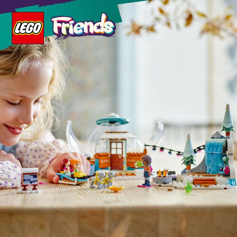 LEGO-Friends-41760-Vacanza-in-Igloo-con-Tenda-da-Campeggio-2-Cani-da-Slitta-e-Mini-Bamboline-Giochi-per-Bambine-e-Bambini