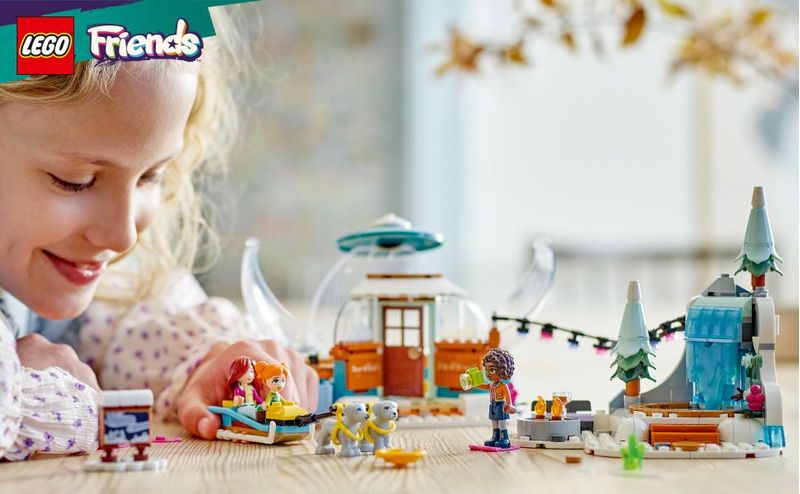 LEGO-Friends-41760-Vacanza-in-Igloo-con-Tenda-da-Campeggio-2-Cani-da-Slitta-e-Mini-Bamboline-Giochi-per-Bambine-e-Bambini