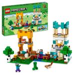 LEGO-21249-Minecraft-Crafting-Box-4.0-Playset-2in1-Torri-Fluviali-o-Cottage-del-Gatto-Giocattoli-d-Azione-per-Bambini-e-Ragazzi