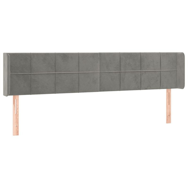 Testiera-ad-Orecchio-Grigio-Chiaro-163x16x78-88-cm-in-Velluto