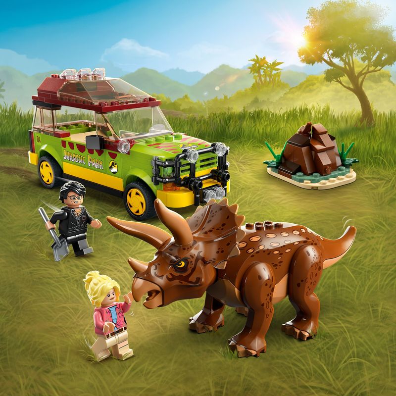 LEGO-Jurassic-Park-76959-La-Ricerca-del-Triceratopo-Dinosauro-Giocattolo-per-Bambini-8--Anni-Collezione-30°-Anniversario