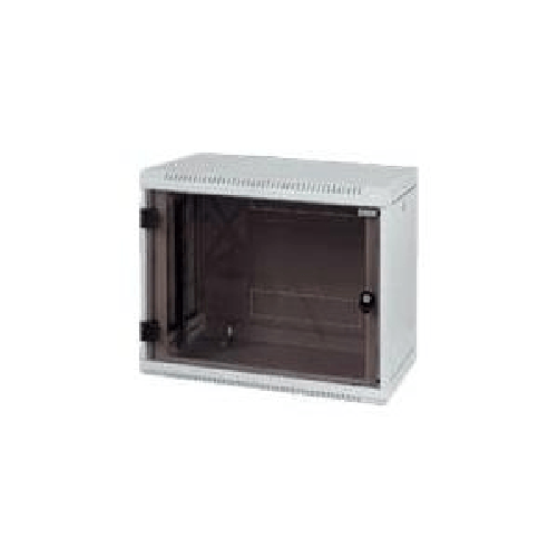 Triton  Custodia da parete Triton 19" 9U, pannelli laterali rimovibili, porta interamente in vetro
