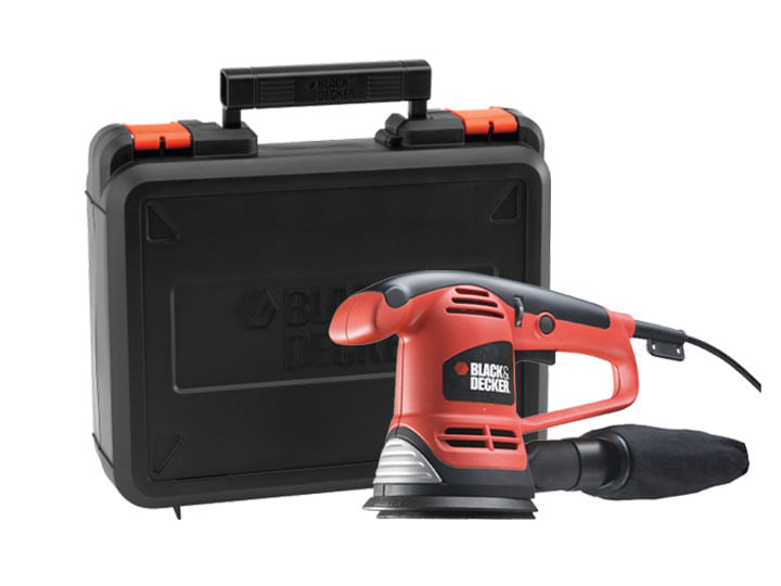 Black-and-Decker-KA191EK-QS-Levigatrice-Roto-Orbitale-con-Accessori-in-Valigetta-480W-Arancione