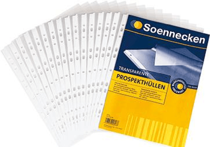 Soennecken  Copertina per brochure Soennecken 1602 DIN A4 PP trasparente 100 pezzi/confezione. (1602)