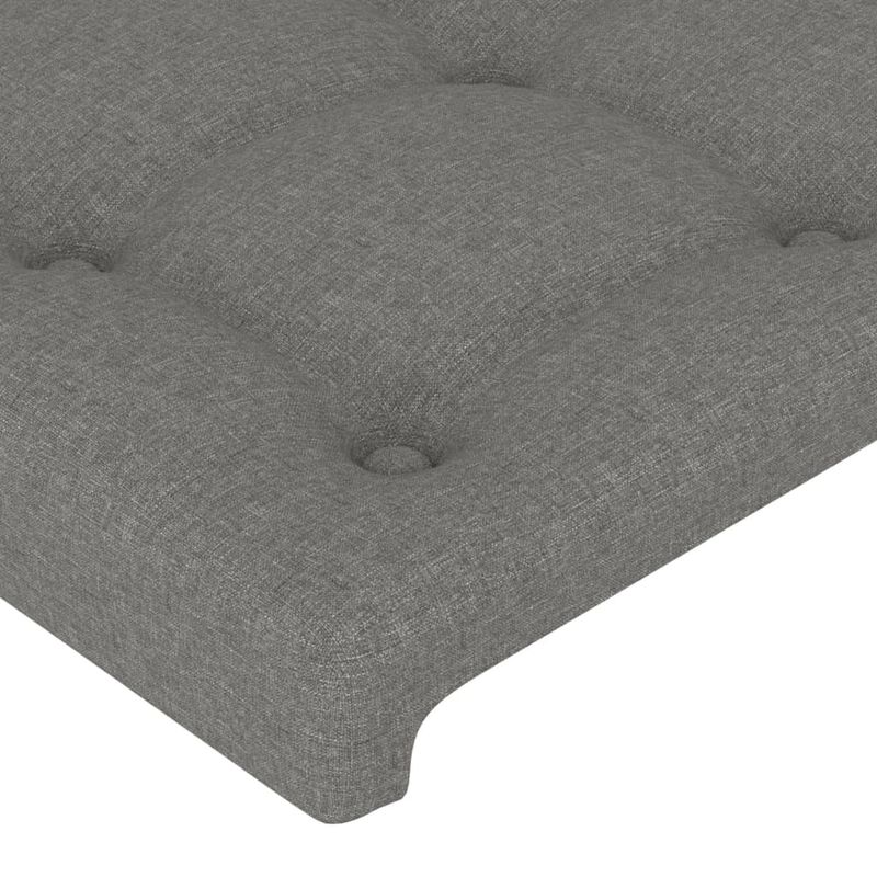 vidaXL-Testiera-ad-Orecchio-Grigio-Scuro-163x16x78-88-cm-in-Tessuto