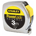 Stanley Flessometro STANLEY Powerlock 3 m x 127 mm - nastro in acciaio rivestito in Mylar - gancio per cintura - M33218