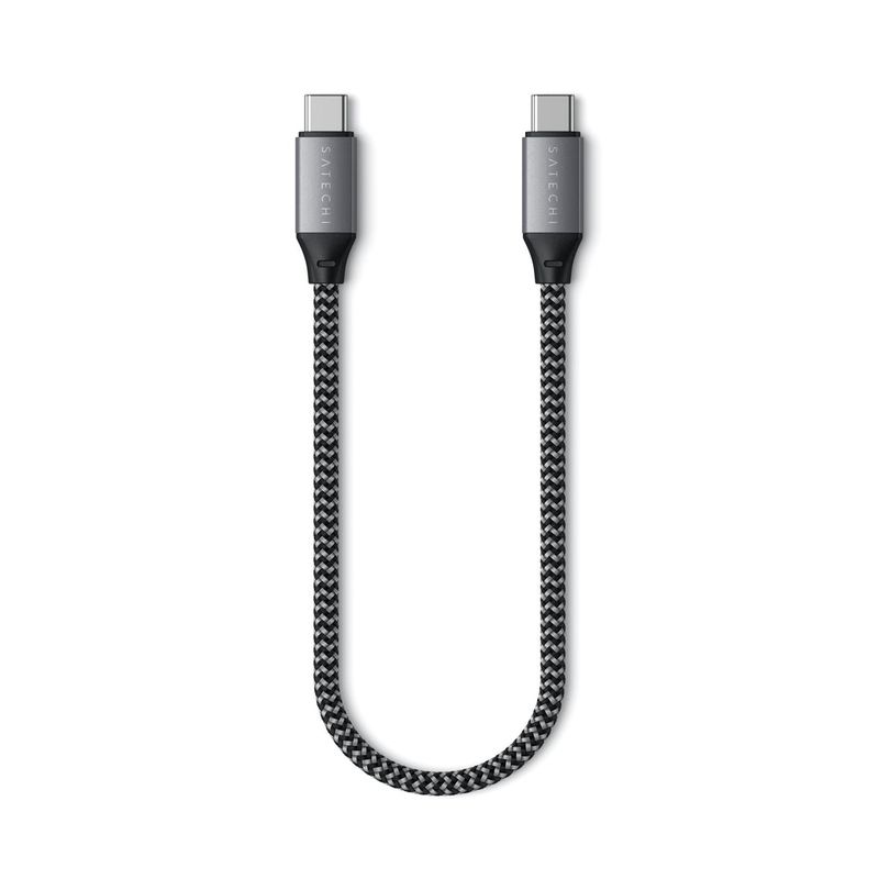 Satechi-ST-TCC10M-cavo-USB-025-m-USB-3.2-Gen-2--3.1-Gen-2--USB-C-Grigio