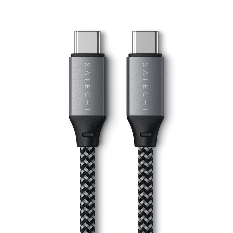 Satechi-ST-TCC10M-cavo-USB-025-m-USB-3.2-Gen-2--3.1-Gen-2--USB-C-Grigio