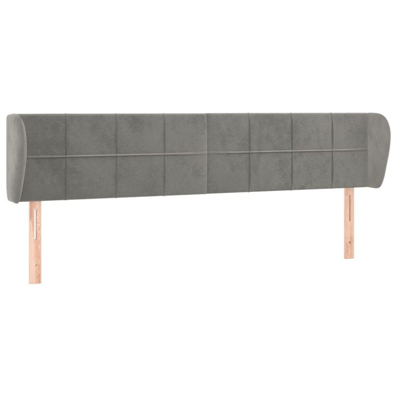 Testiera-ad-Orecchio-Grigio-Chiaro-163x23x78-88-cm-in-Velluto