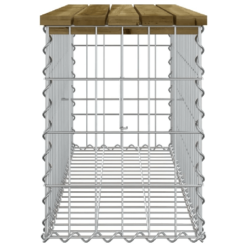vidaXL-Panca-da-Giardino-Design-Gabbione-103x315x42cm-Pino-Impregnato