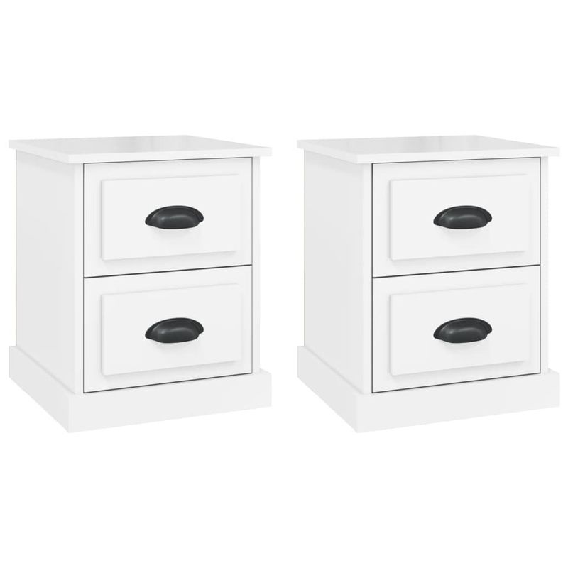 vidaXL-Comodini-2-pz-Bianco-Lucido-39x39x475-cm-in-Legno-Multistrato