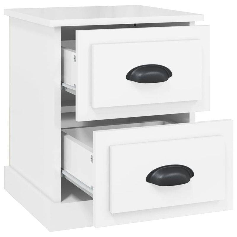 vidaXL-Comodini-2-pz-Bianco-Lucido-39x39x475-cm-in-Legno-Multistrato
