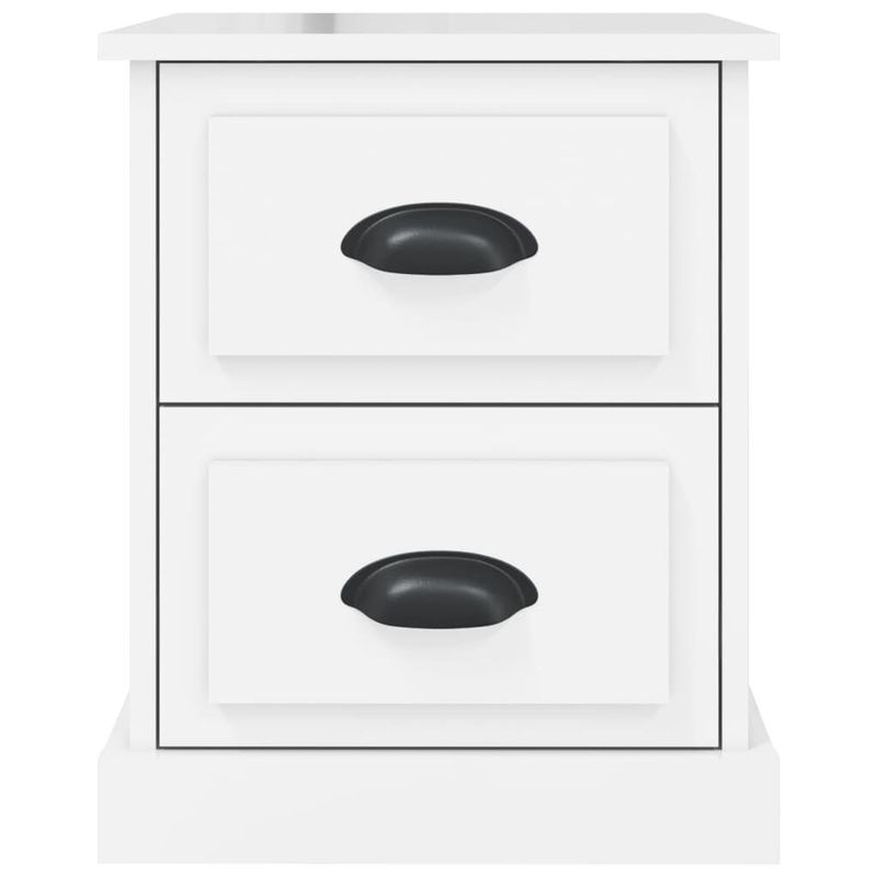 vidaXL-Comodini-2-pz-Bianco-Lucido-39x39x475-cm-in-Legno-Multistrato