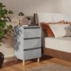 vidaXL-Comodini-Gambe-in-Legno-Massello-2-pz-Grigio-Cemento-40x35x69cm