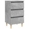 vidaXL-Comodini-Gambe-in-Legno-Massello-2-pz-Grigio-Cemento-40x35x69cm