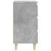 vidaXL-Comodini-Gambe-in-Legno-Massello-2-pz-Grigio-Cemento-40x35x69cm