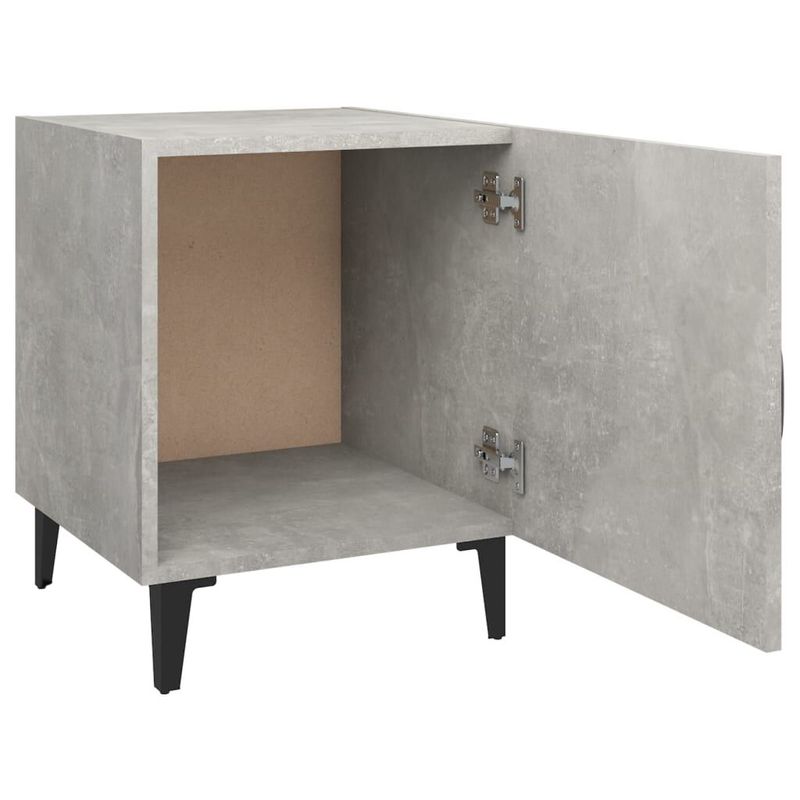 vidaXL-Comodini-2-pz-Grigio-Cemento-in-Legno-Multistrato