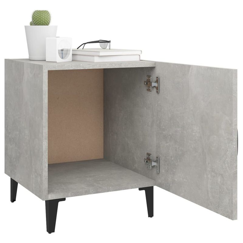 vidaXL-Comodini-2-pz-Grigio-Cemento-in-Legno-Multistrato