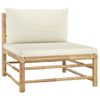 vidaXL-Set-Divani-da-Giardino-6-pz-con-Cuscini-Bianco-Crema-in-Bambu