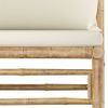 vidaXL-Set-Divani-da-Giardino-6-pz-con-Cuscini-Bianco-Crema-in-Bambu