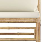 vidaXL-Set-Divani-da-Giardino-6-pz-con-Cuscini-Bianco-Crema-in-Bambu