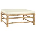 vidaXL-Set-Divani-da-Giardino-6-pz-con-Cuscini-Bianco-Crema-in-Bambu