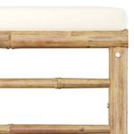 vidaXL-Set-Divani-da-Giardino-6-pz-con-Cuscini-Bianco-Crema-in-Bambu