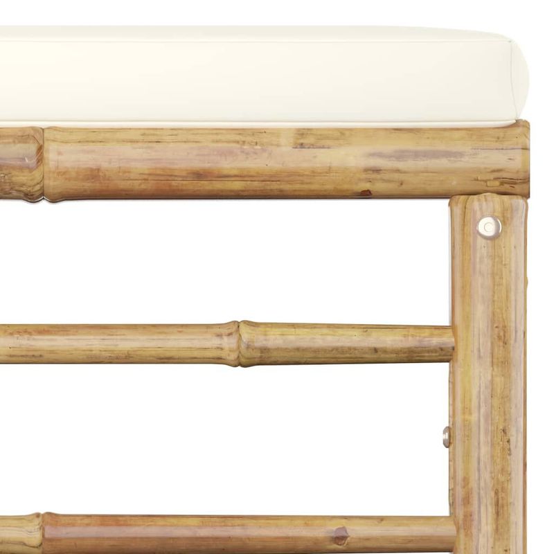 vidaXL-Set-Divani-da-Giardino-6-pz-con-Cuscini-Bianco-Crema-in-Bambu