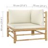 vidaXL-Set-Divani-da-Giardino-6-pz-con-Cuscini-Bianco-Crema-in-Bambu