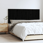 vidaXL-Testiera-da-Parete-Nera-147x3x60-cm-in-Legno-Massello-di-Pino