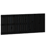 vidaXL-Testiera-da-Parete-Nera-147x3x60-cm-in-Legno-Massello-di-Pino