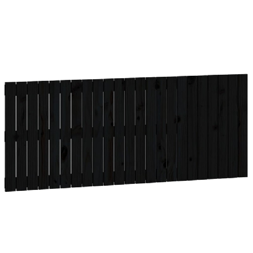 vidaXL-Testiera-da-Parete-Nera-147x3x60-cm-in-Legno-Massello-di-Pino