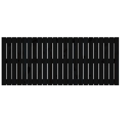 vidaXL-Testiera-da-Parete-Nera-147x3x60-cm-in-Legno-Massello-di-Pino