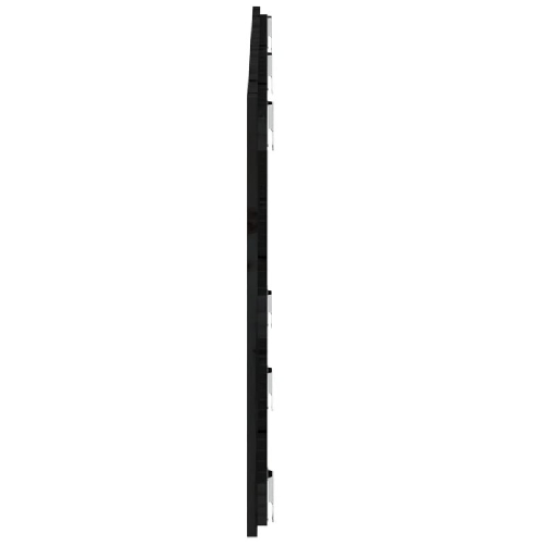 vidaXL-Testiera-da-Parete-Nera-147x3x60-cm-in-Legno-Massello-di-Pino
