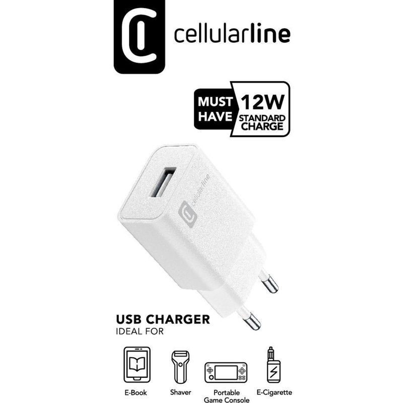 Cellular-Line-Caricabatterie-12W-Bianco