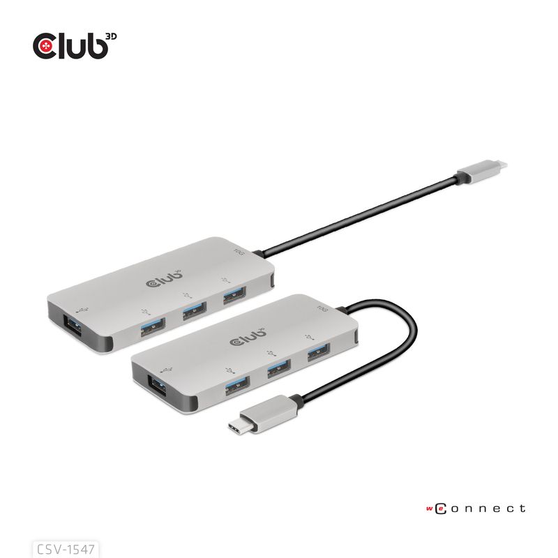 CLUB3D-CSV-1547-hub-di-interfaccia-USB-3.2-Gen-2--3.1-Gen-2--Type-C-10000-Mbit-s-Nero-Argento