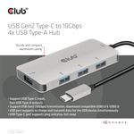 CLUB3D-CSV-1547-hub-di-interfaccia-USB-3.2-Gen-2--3.1-Gen-2--Type-C-10000-Mbit-s-Nero-Argento