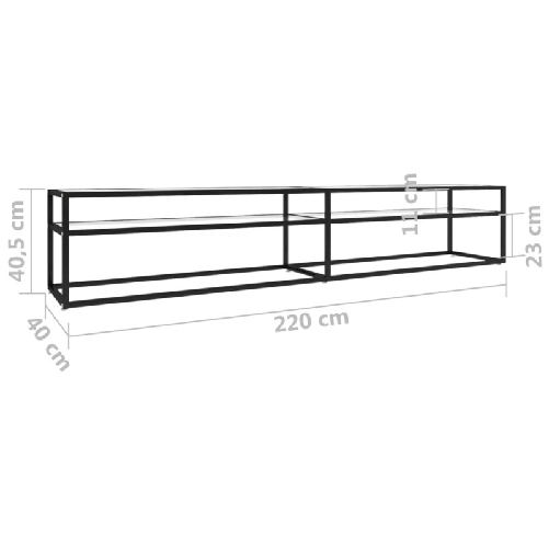 Mobile-Porta-TV-Trasparente-220x40x405-cm-in-Vetro-Temperato