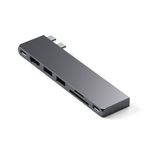 Satechi ST-HUCPHSM replicatore di porte e docking station per laptop USB 3.2 Gen 2 (3.1 Gen 2) Type-C Grigio