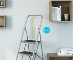 Colombo-Sgabello-Scala-SECURITY-3-gradini-in-alluminio-con-manico-e-blocco-di-sicurezza-gradini-con-tappetino-in-gomma-antiscivolo-portata-max-150kg-EN-14183-MADE-IN-ITALY