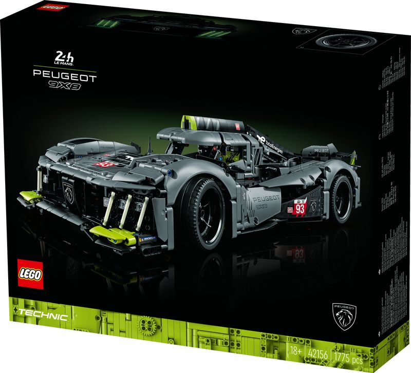 LEGO-Technic-42156-PEUGEOT-9X8-24H-Le-Mans-Hybrid-Hypercar-Modellino-di-Auto-da-Corsa-per-Adulti-Scala-1-10-Set-da-Collezione