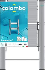 Colombo-Sgabello-Scala-LEONARDO-2-gradini-in-alluminio-anodizzatoultrasottileultrapiattoSilver-portata-max-150kg-EN14183-MADE-IN-ITALY