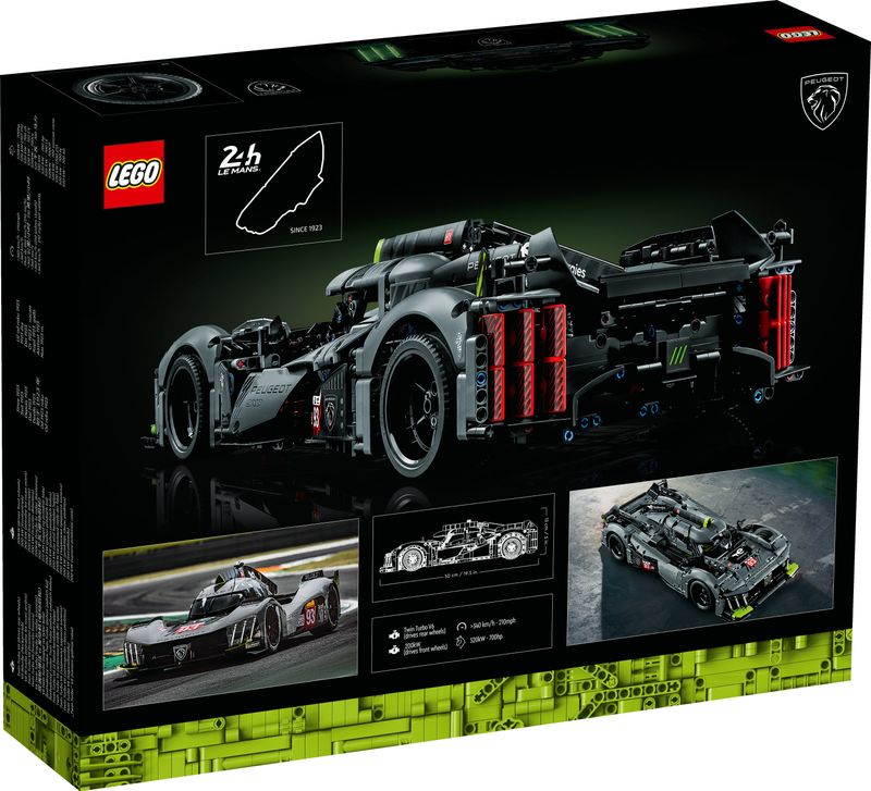 LEGO-Technic-42156-PEUGEOT-9X8-24H-Le-Mans-Hybrid-Hypercar-Modellino-di-Auto-da-Corsa-per-Adulti-Scala-1-10-Set-da-Collezione