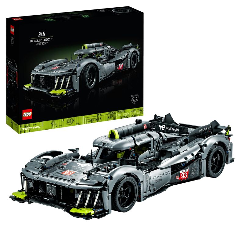 LEGO-Technic-42156-PEUGEOT-9X8-24H-Le-Mans-Hybrid-Hypercar-Modellino-di-Auto-da-Corsa-per-Adulti-Scala-1-10-Set-da-Collezione