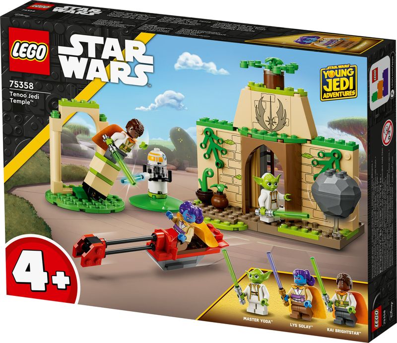 LEGO-Star-Wars-75358-Tempio-Jedi-su-Tenoo-con-Maestro-Yoda-Spade-Laser-Giocattolo-Droide-e-Speeder-Bike-Giochi-per-Bambini-4-