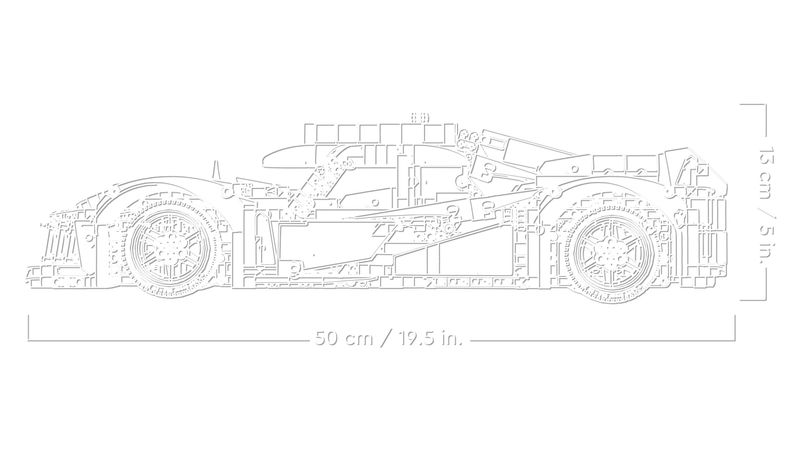 LEGO-Technic-42156-PEUGEOT-9X8-24H-Le-Mans-Hybrid-Hypercar-Modellino-di-Auto-da-Corsa-per-Adulti-Scala-1-10-Set-da-Collezione