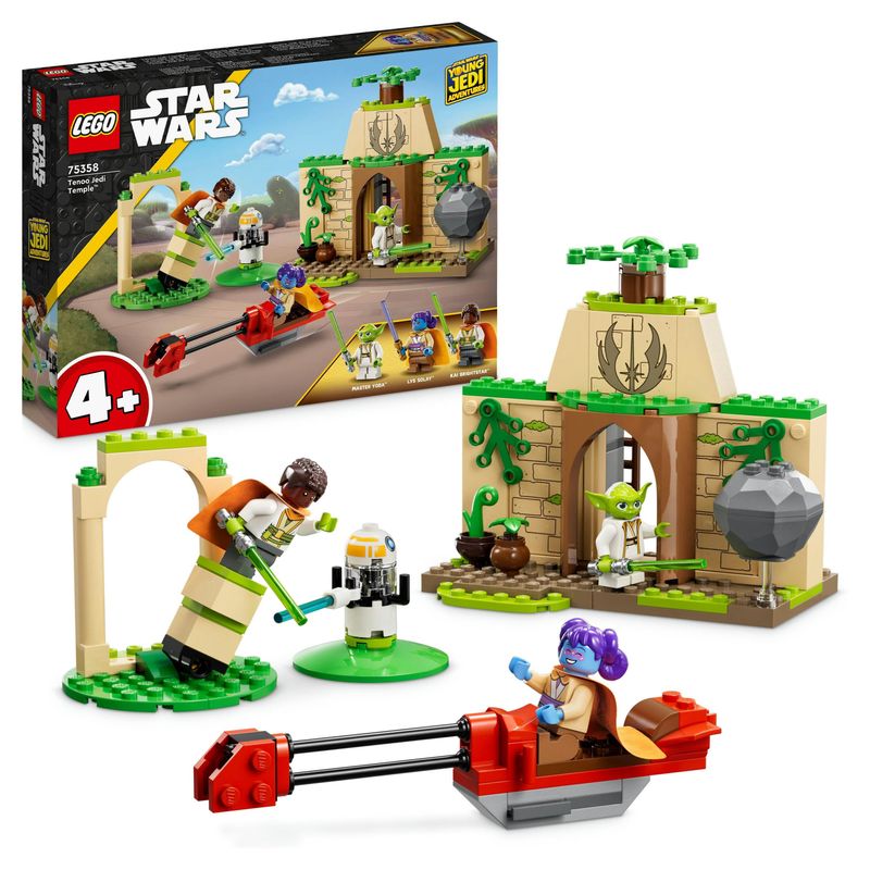 LEGO-Star-Wars-75358-Tempio-Jedi-su-Tenoo-con-Maestro-Yoda-Spade-Laser-Giocattolo-Droide-e-Speeder-Bike-Giochi-per-Bambini-4-