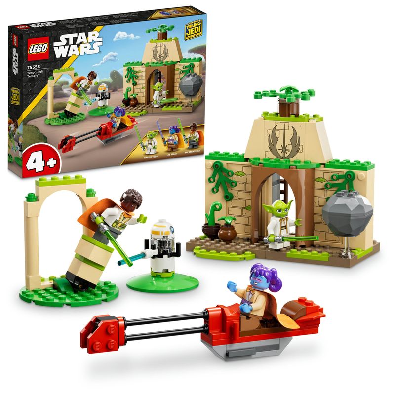 LEGO-Star-Wars-75358-Tempio-Jedi-su-Tenoo-con-Maestro-Yoda-Spade-Laser-Giocattolo-Droide-e-Speeder-Bike-Giochi-per-Bambini-4-