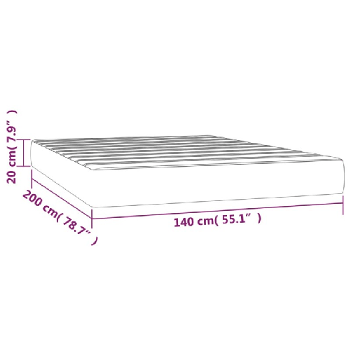 Materasso-a-Molle-Insacchettate-Nero-140x200x20-cm-in-Tessuto